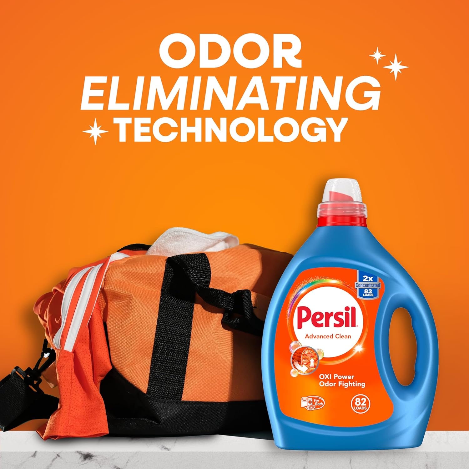 image:imagePersil Advanced Clean OxiOdor Power Laundry Detergent Liquid 825 Fl Oz 82 Loads Ultra Concentrated Laundry Soap Fights Tough Stains and Odors All Water Temperatures HE SafeOxi Odor