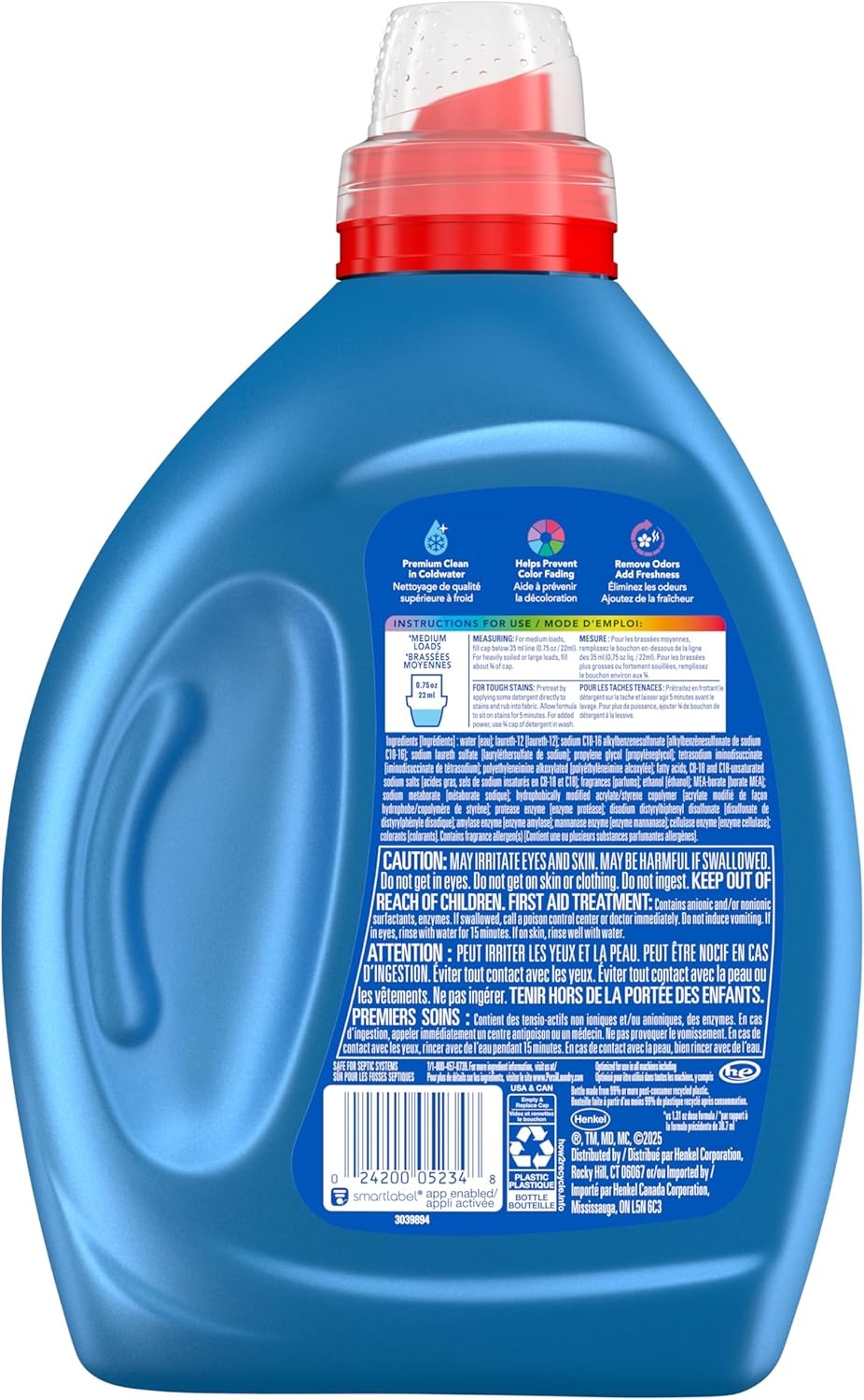 image:imagePersil Intense Fresh Everyday Clean Laundry Detergent Liquid 50 Fl Oz 66 Loads Ultra Concentrated Laundry Soap Deep Cleaning amp Lasting Freshness All Water Temperatures HE SafeIntense Fresh