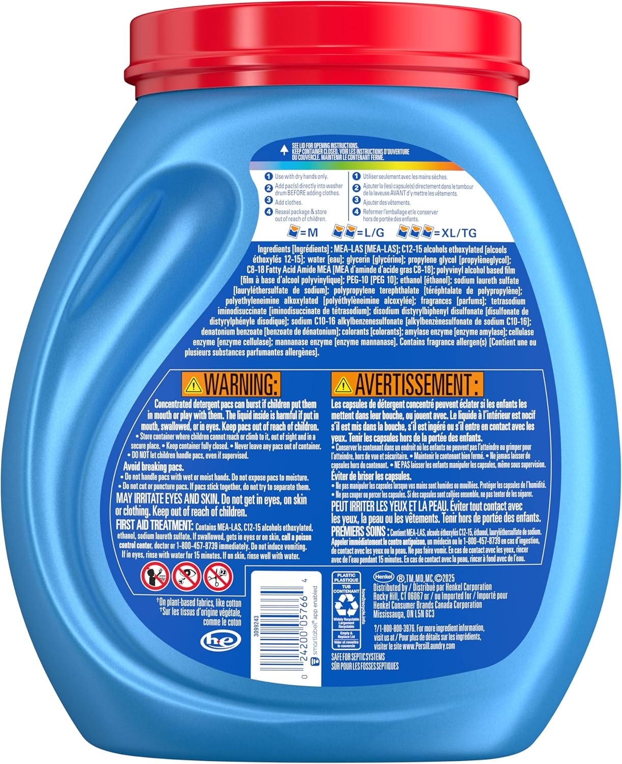 image:imagePersil Ultra Pacs Advanced Clean OxiOdor Power Laundry Detergent 60 Count No Mess SingleDose Laundry Soap Fights Tough Stains amp Odors All Water Temperatures HE Safe60 Count Pack of 1