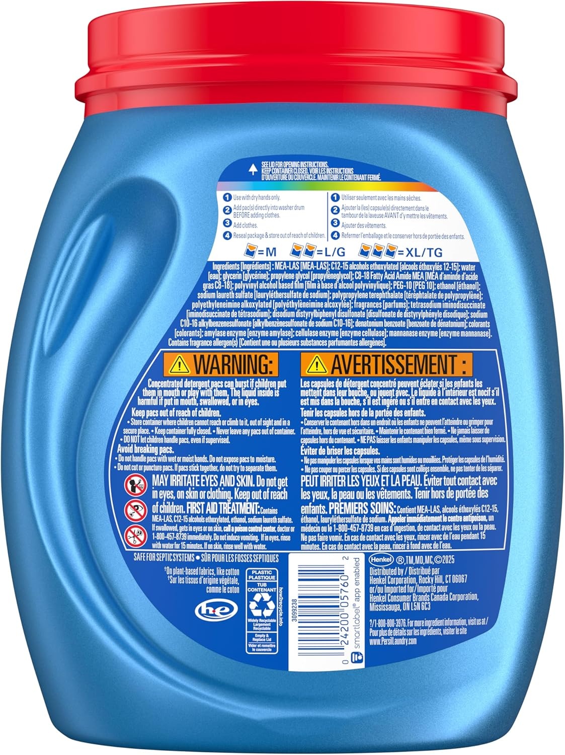 image:imagePersil Ultra Pacs Advanced Clean OxiOdor Power Laundry Detergent 60 Count No Mess SingleDose Laundry Soap Fights Tough Stains amp Odors All Water Temperatures HE Safe36 Count Pack of 1